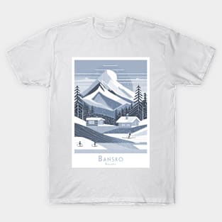 Abstract Bansko Bulgaria Winter Wonderland T-Shirt